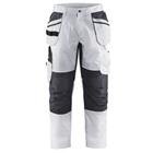 Schilderswerkbroek met stretch en spijkerzak 1096 - wit/donkergrijs
