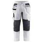 Schilderswerkbroek met stretch en spijkerzak 1096 - wit/donkergrijs