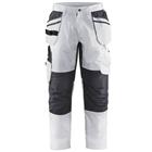 Schilderswerkbroek met stretch en spijkerzak 1096 - wit/donkergrijs