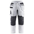Schilderswerkbroek met stretch en spijkerzak 1096 - wit/donkergrijs