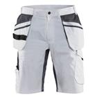 Schildersshort met stretch 1099 - wit/donkergrijs