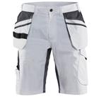 Schildersshort met stretch 1099 - wit/donkergrijs