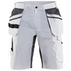 Schildersshort met stretch 1099 - wit/donkergrijs