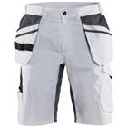 Schildersshort met stretch 1099 - wit/donkergrijs