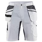 Schildersshort met stretch 1099 - wit/donkergrijs