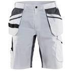 Schildersshort met stretch 1099 - wit/donkergrijs
