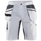 Schildersshort met stretch 1099 - wit/donkergrijs