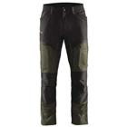 Service werkbroek met stretch 1456 - groen/zwart