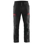 Service werkbroek met stretch 1456 - zwart/rood