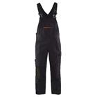 Bretelbroek met stretch High Vis 2695 - zwart/rood