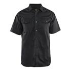 Overhemd Twill korte mouw 3296 - zwart