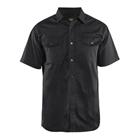 Overhemd Twill korte mouw 3296 - zwart