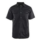 Overhemd Twill korte mouw 3296 - zwart