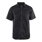 Overhemd Twill korte mouw 3296 - zwart