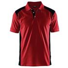 Poloshirt Piqué 3324 - kraag met knoopsluiting - rood/zwart