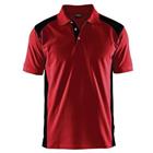 Poloshirt Piqué 3324 - kraag met knoopsluiting - rood/zwart