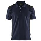 Poloshirt Piqué 3324 - kraag met knoopsluiting - marineblauw/zwart