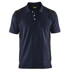 Poloshirt Piqué 3324 - kraag met knoopsluiting - marineblauw/zwart