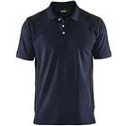 Poloshirt Piqué 3324 - kraag met knoopsluiting - marineblauw/zwart