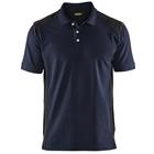Poloshirt Piqué 3324 - kraag met knoopsluiting - marineblauw/zwart