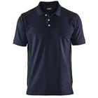 Poloshirt Piqué 3324 - kraag met knoopsluiting - marineblauw/zwart