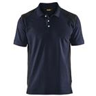 Poloshirt Piqué 3324 - kraag met knoopsluiting - marineblauw/zwart