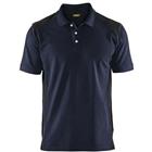 Poloshirt Piqué 3324 - kraag met knoopsluiting - marineblauw/zwart