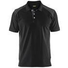Poloshirt Piqué 3324 - kraag met knoopsluiting - zwart/donkergrijs