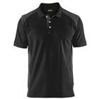 Poloshirt Piqué 3324 - kraag met knoopsluiting - zwart/donkergrijs