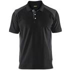 Poloshirt Piqué 3324 - kraag met knoopsluiting - zwart/donkergrijs