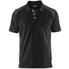 Poloshirt Piqué 3324 - kraag met knoopsluiting - zwart/donkergrijs