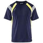 T-shirt High Vis UV 3332 - ronde hals - marineblauw/fluogeel