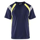T-shirt High Vis UV 3332 - ronde hals - marineblauw/fluogeel