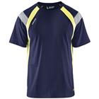 T-shirt High Vis UV 3332 - ronde hals - marineblauw/fluogeel