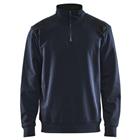 Sweatshirt Bi-Colour met halve rits 3353 - marineblauw/zwart