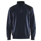 Sweatshirt Bi-Colour met halve rits 3353 - marineblauw/zwart