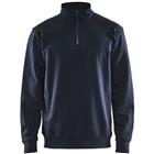 Sweatshirt Bi-Colour met halve rits 3353 - marineblauw/zwart