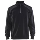 Sweatshirt Bi-Colour met halve rits 3353 - zwart/donkergrijs