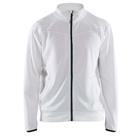 Service Sweatshirt met rits en zakken 3362 - wit/donkergrijs