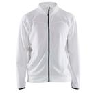 Service Sweatshirt met rits en zakken 3362 - wit/donkergrijs