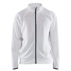 Service Sweatshirt met rits en zakken 3362 - wit/donkergrijs