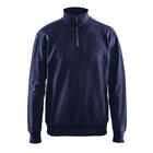 Sweatshirt met halve rits zonder zak 3369 - marineblauw
