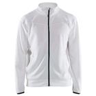 Service Sweatshirt met rits en zakken 3362 - wit/donkergrijs