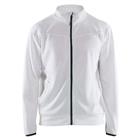 Service Sweatshirt met rits en zakken 3362 - wit/donkergrijs
