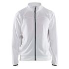 Service Sweatshirt met rits en zakken 3362 - wit/donkergrijs