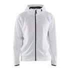 Hoodie met rits 3363 - wit/donkergrijs