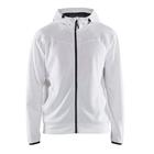 Hoodie met rits 3363 - wit/donkergrijs
