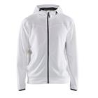Hoodie met rits 3363 - wit/donkergrijs