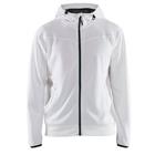Hoodie met rits 3363 - wit/donkergrijs