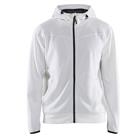 Hoodie met rits 3363 - wit/donkergrijs